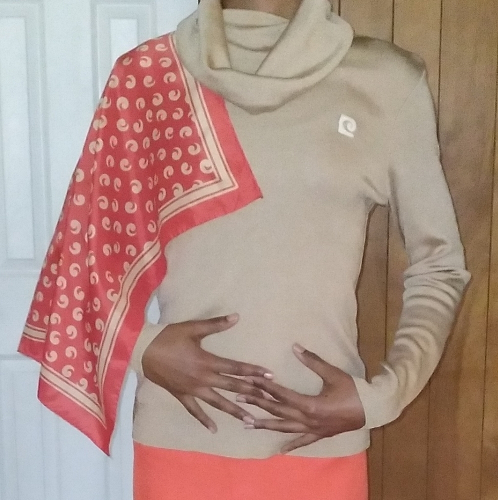 Pierre Cardin Long Sleeve Cowl Neck